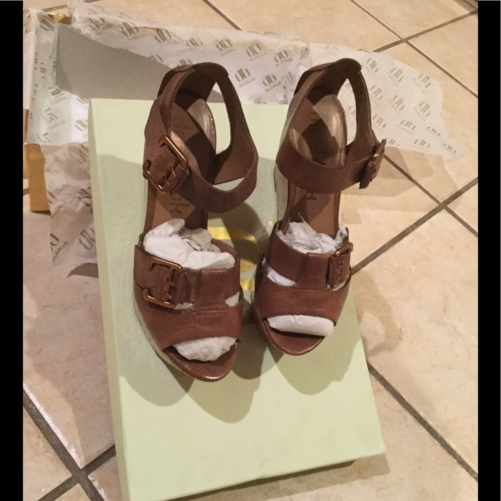 SANDALS🌞👗Dani Black Francine Cork Platforms